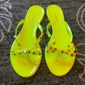 Cute Lime green jelly Slides